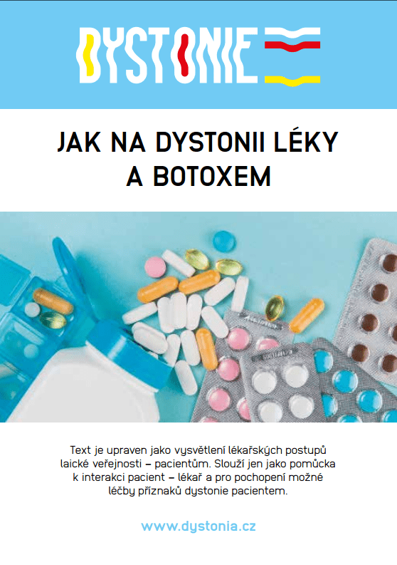 Leták jak na dystonii léky a botoxem.